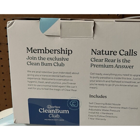 NEW ClearRear "The Buttler" Bidet Toilet Attachment Easy Setup Self Cleaning - Picture 7 of 8